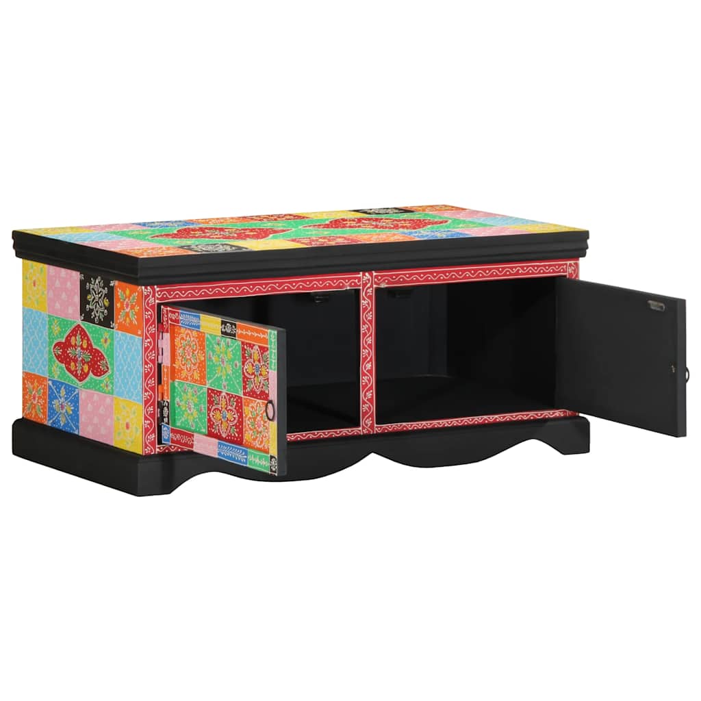 vidaXL Couchtisch Mehrfarbig 90x50x40 cm Massivholz Mango