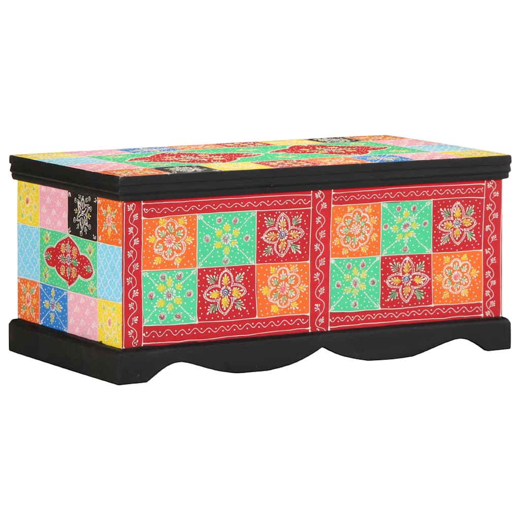 vidaXL Couchtisch Mehrfarbig 90x50x40 cm Massivholz Mango