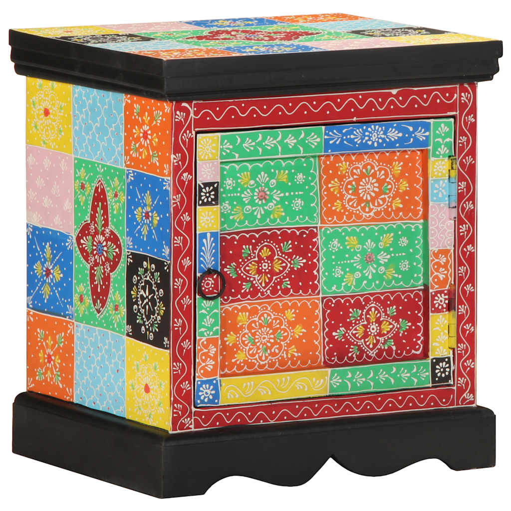 vidaXL Nachttisch 2 Stk. Mehrfarbig 40x35x45 cm Massivholz Mango