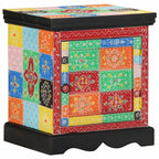 vidaXL Nachttisch 2 Stk. Mehrfarbig 40x35x45 cm Massivholz Mango