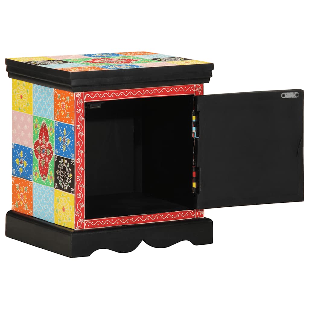 vidaXL Nachttisch 2 Stk. Mehrfarbig 40x35x45 cm Massivholz Mango