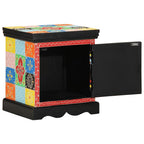 vidaXL Nachttisch 2 Stk. Mehrfarbig 40x35x45 cm Massivholz Mango