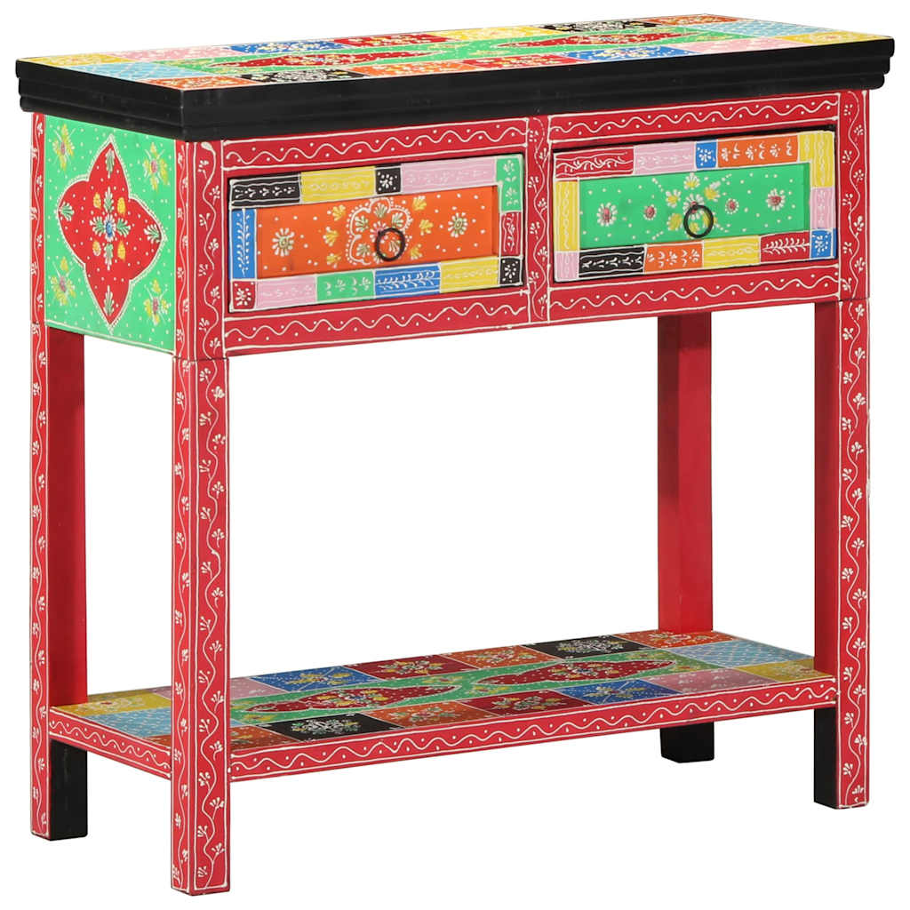 vidaXL Konsolentisch mit Schubladen Mehrfarbig 80 x 35 x 76 cm