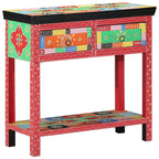 vidaXL Konsolentisch mit Schubladen Mehrfarbig 80 x 35 x 76 cm