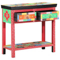 vidaXL Konsolentisch mit Schubladen Mehrfarbig 80 x 35 x 76 cm