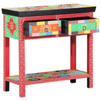 vidaXL Konsolentisch mit Schubladen Mehrfarbig 80 x 35 x 76 cm