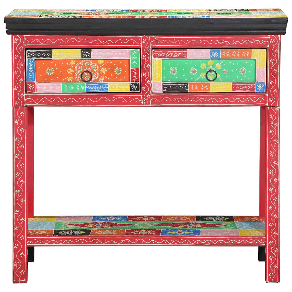 vidaXL Konsolentisch mit Schubladen Mehrfarbig 80 x 35 x 76 cm