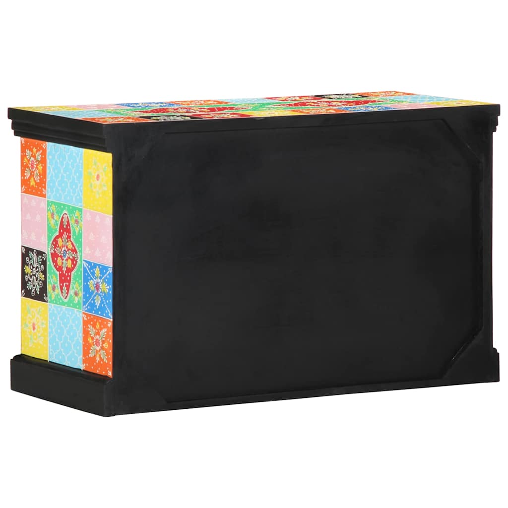 vidaXL TV-Schränk Mehrfarbig 80 x 35 x 50 cm Massivholz Mango