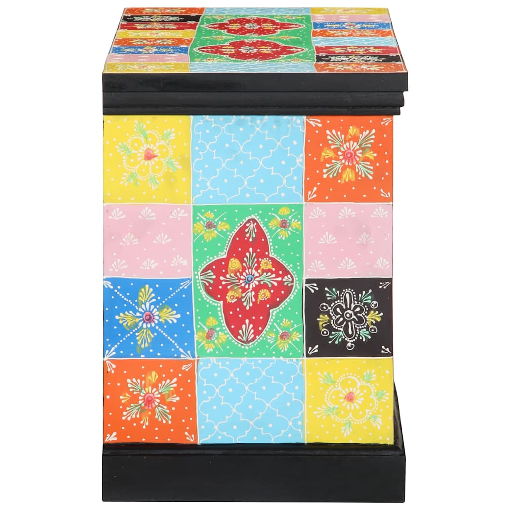 vidaXL TV-Schränk Mehrfarbig 80 x 35 x 50 cm Massivholz Mango