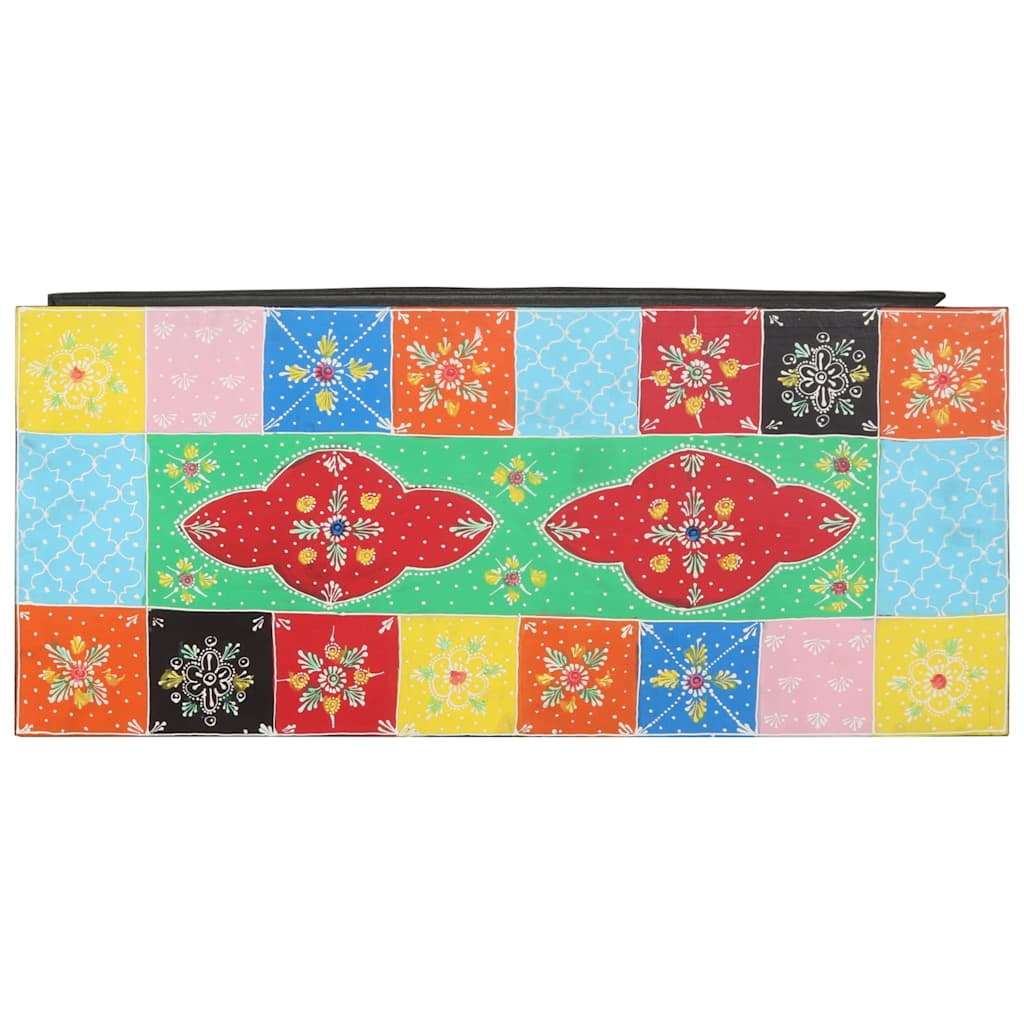vidaXL TV-Schränk Mehrfarbig 80 x 35 x 50 cm Massivholz Mango
