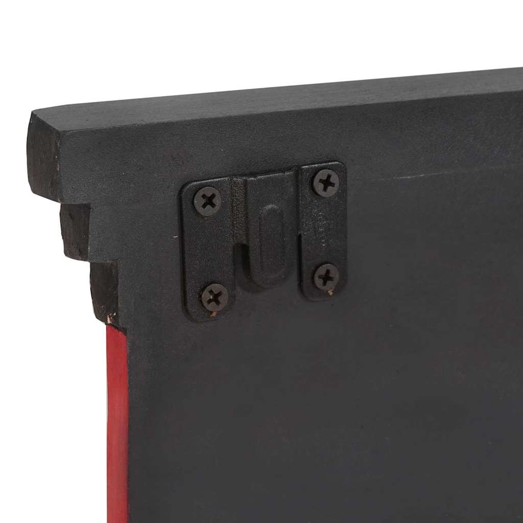 vidaXL Garderobenständer Schwarz 80 x 25 x 2 cm Massivholz Mango