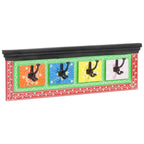 vidaXL Garderobenständer Schwarz 80 x 25 x 2 cm Massivholz Mango