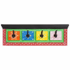 vidaXL Garderobenständer Schwarz 80 x 25 x 2 cm Massivholz Mango