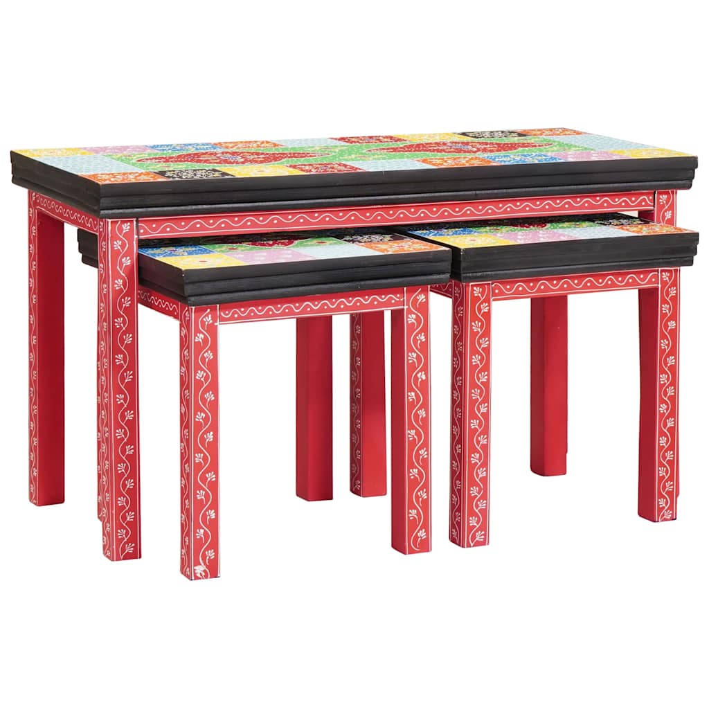 vidaXL Beistelltisch 2 pcs Mehrfarbig