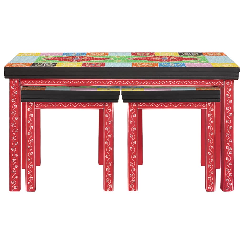 vidaXL Beistelltisch 2 pcs Mehrfarbig