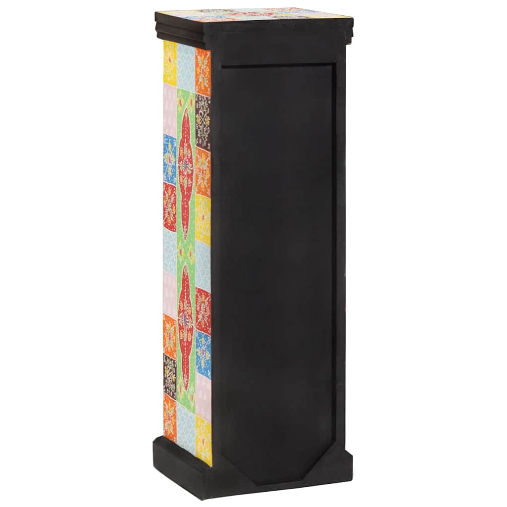 vidaXL Kommode mit Tür Mehrfarbig 30 x 30 x 90 cm Massivholz Mango
