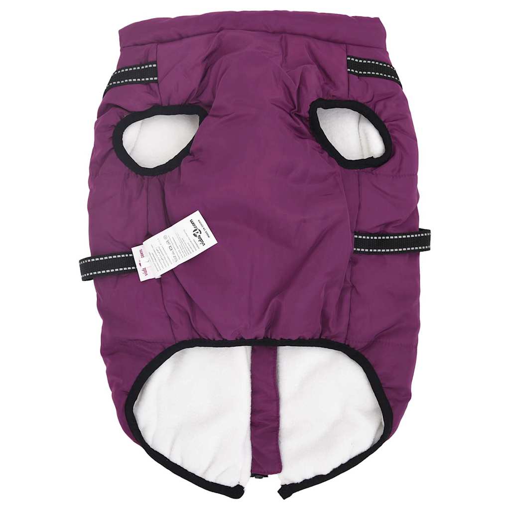 vidaXL Hundemantel mit Geschirr Wasserdicht Reflektierend Lila L48