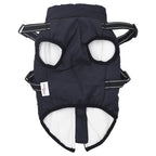 vidaXL Hundemantel Geschirr Wasserdicht Reflektierend Marineblau L24