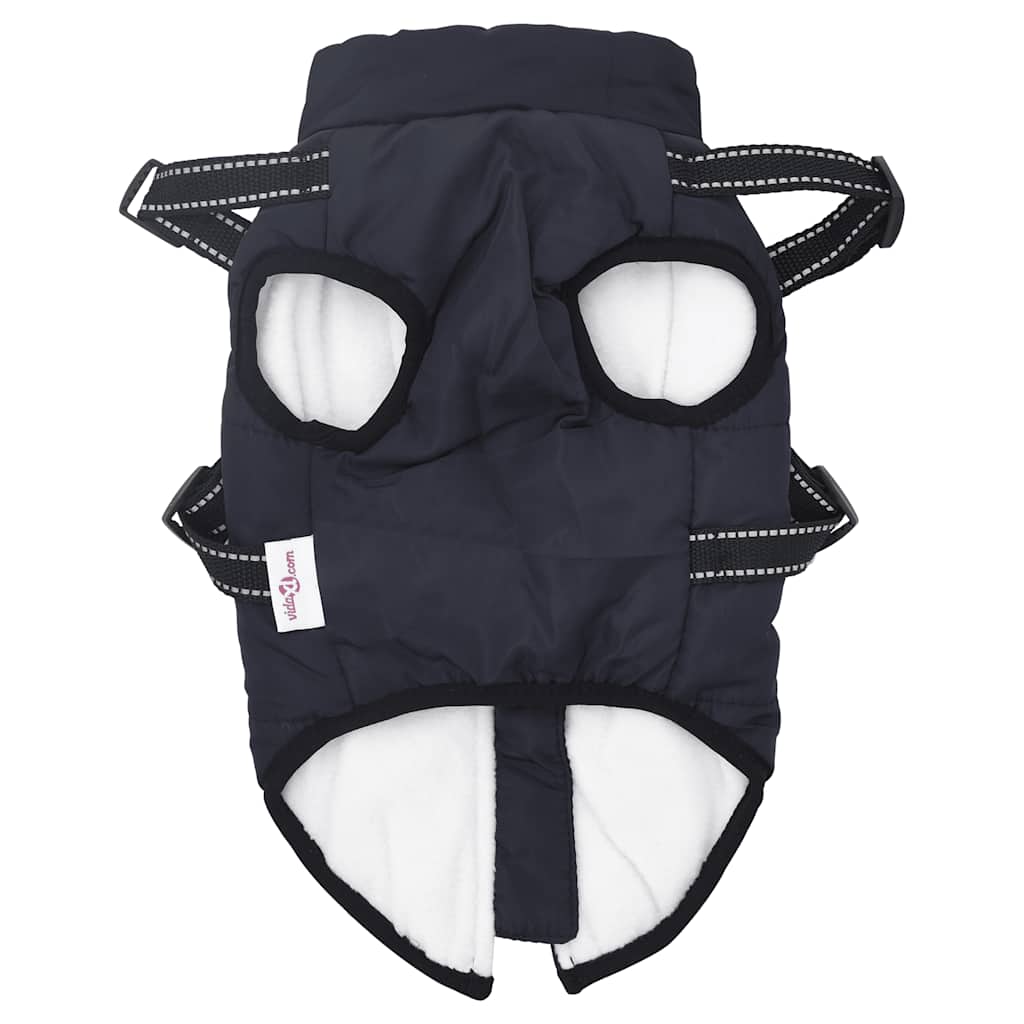 vidaXL Hundemantel Geschirr Wasserdicht Reflektierend Marineblau L24