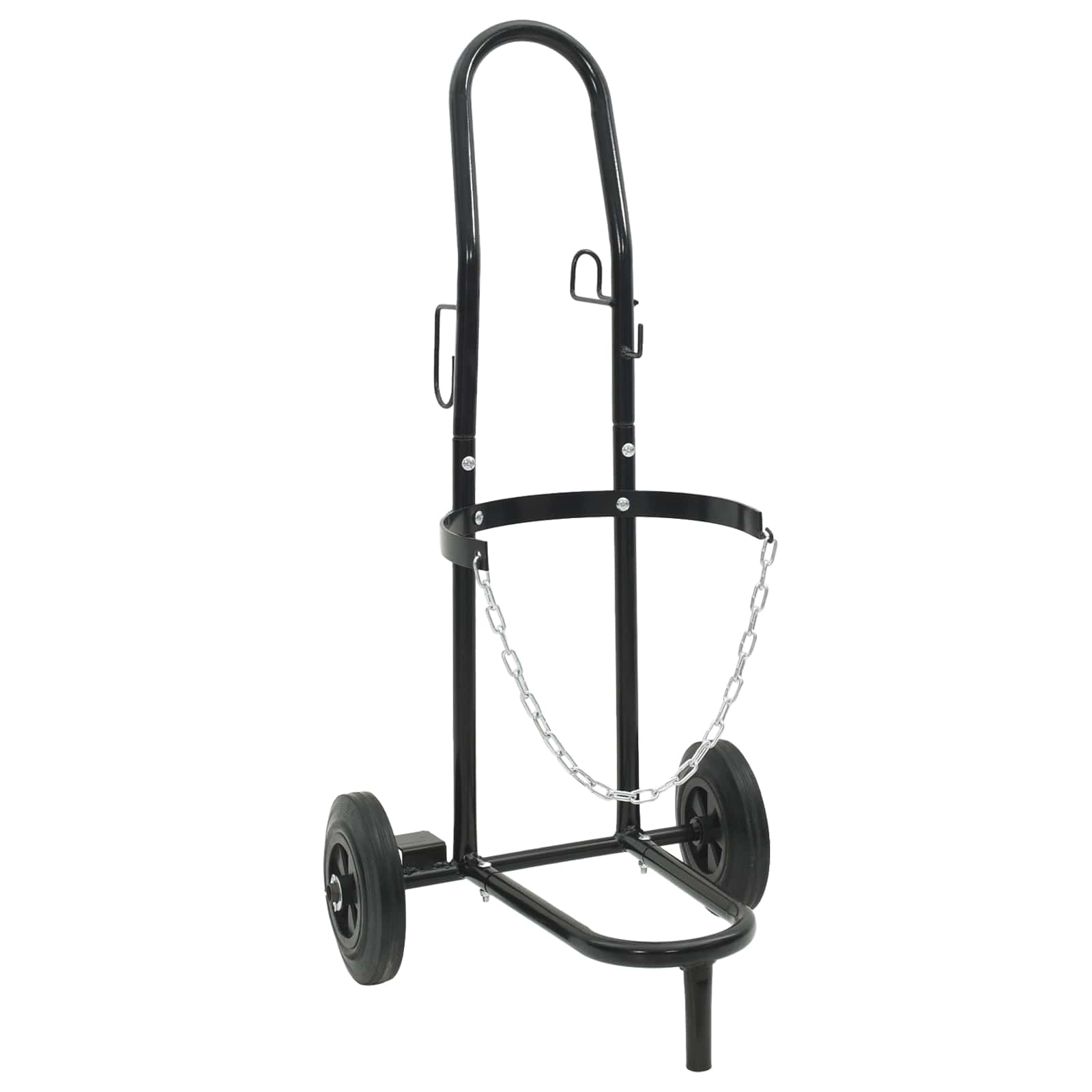 vidaXL Handwagen Schwarz und Rot 49 x 49 x 101 cm Stahl