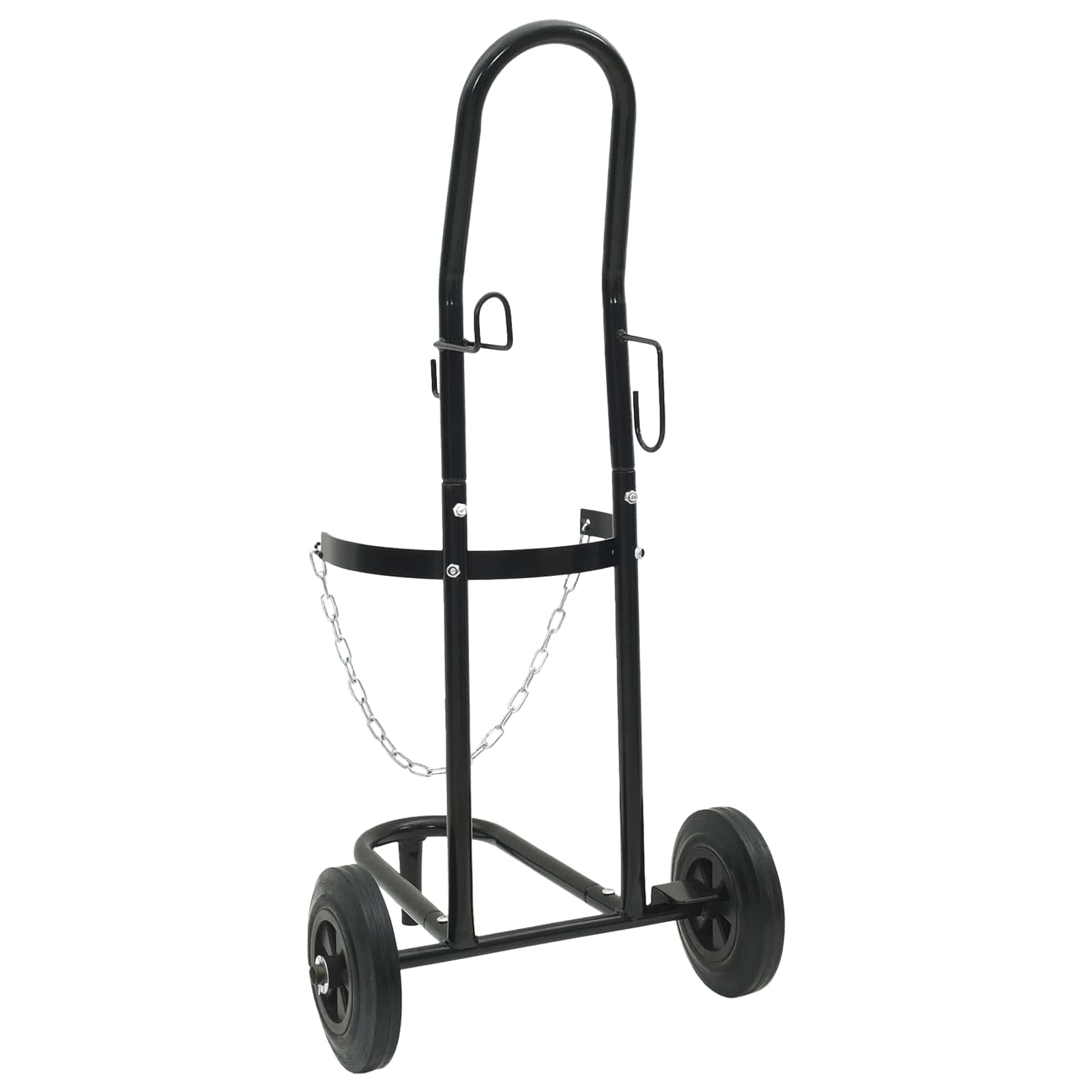 vidaXL Handwagen Schwarz und Rot 49 x 49 x 101 cm Stahl
