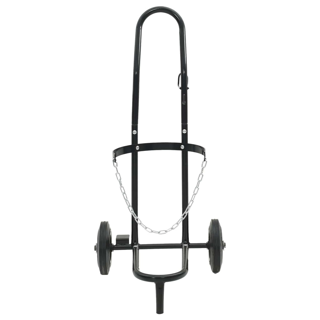 vidaXL Handwagen Schwarz und Rot 49 x 49 x 101 cm Stahl