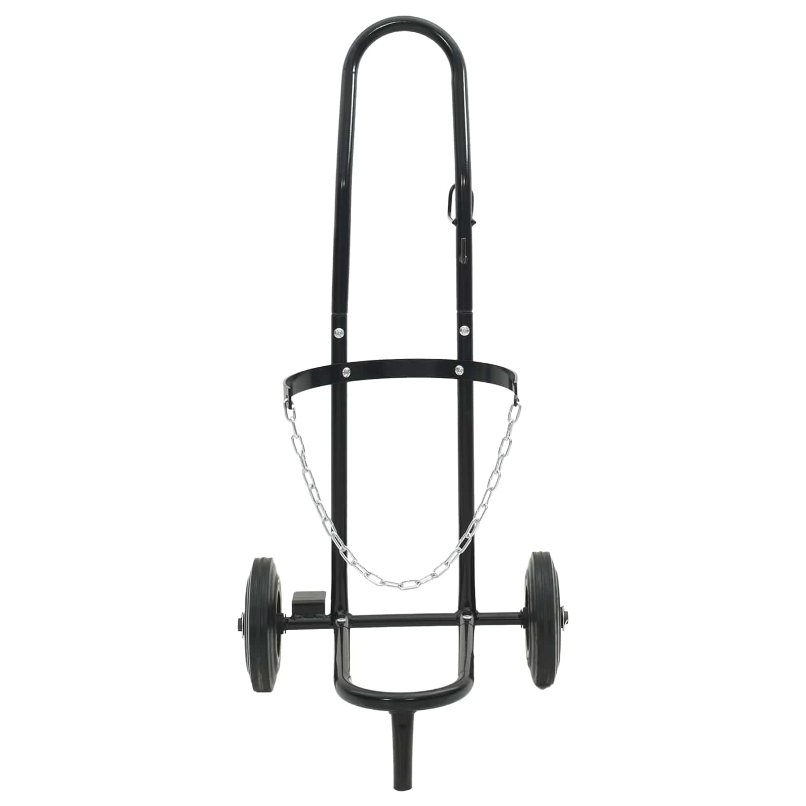 vidaXL Handwagen Schwarz und Rot 49 x 49 x 101 cm Stahl