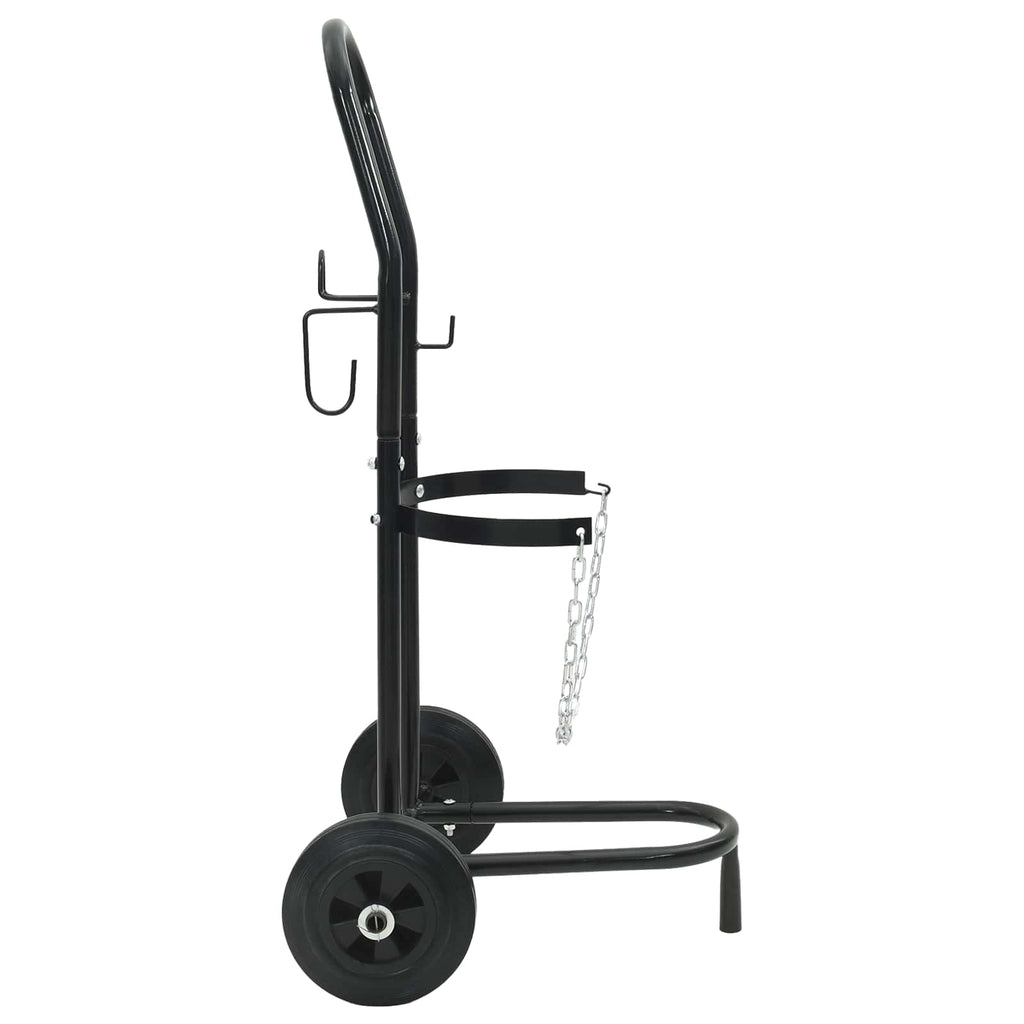 vidaXL Handwagen Schwarz und Rot 49 x 49 x 101 cm Stahl