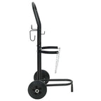 vidaXL Handwagen Schwarz und Rot 49 x 49 x 101 cm Stahl