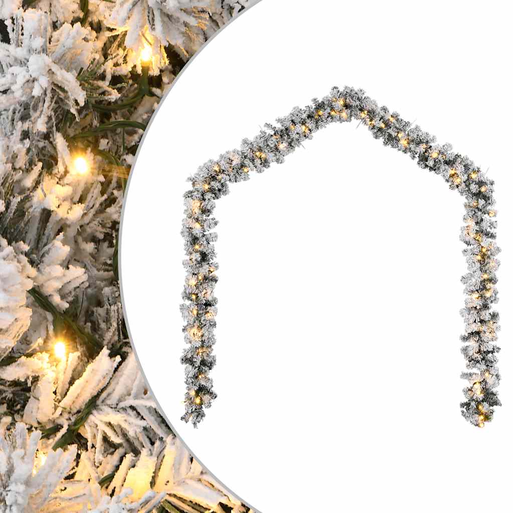 vidaXL Weihnachtsgirlande mit LED-Lichtern Grün 5 m PVC