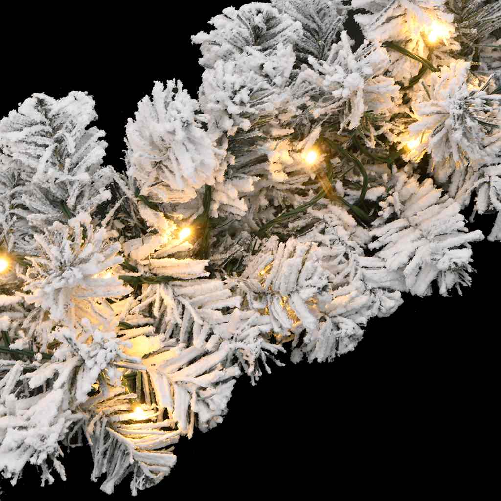 vidaXL Weihnachtsgirlande mit LED-Lichtern Grün 5 m PVC