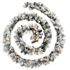 vidaXL Weihnachtsgirlande mit LED-Leuchten Grün 10 m PVC