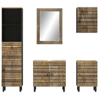 vidaXL 5-tlg. Badmöbel-Set Massivholz Mango