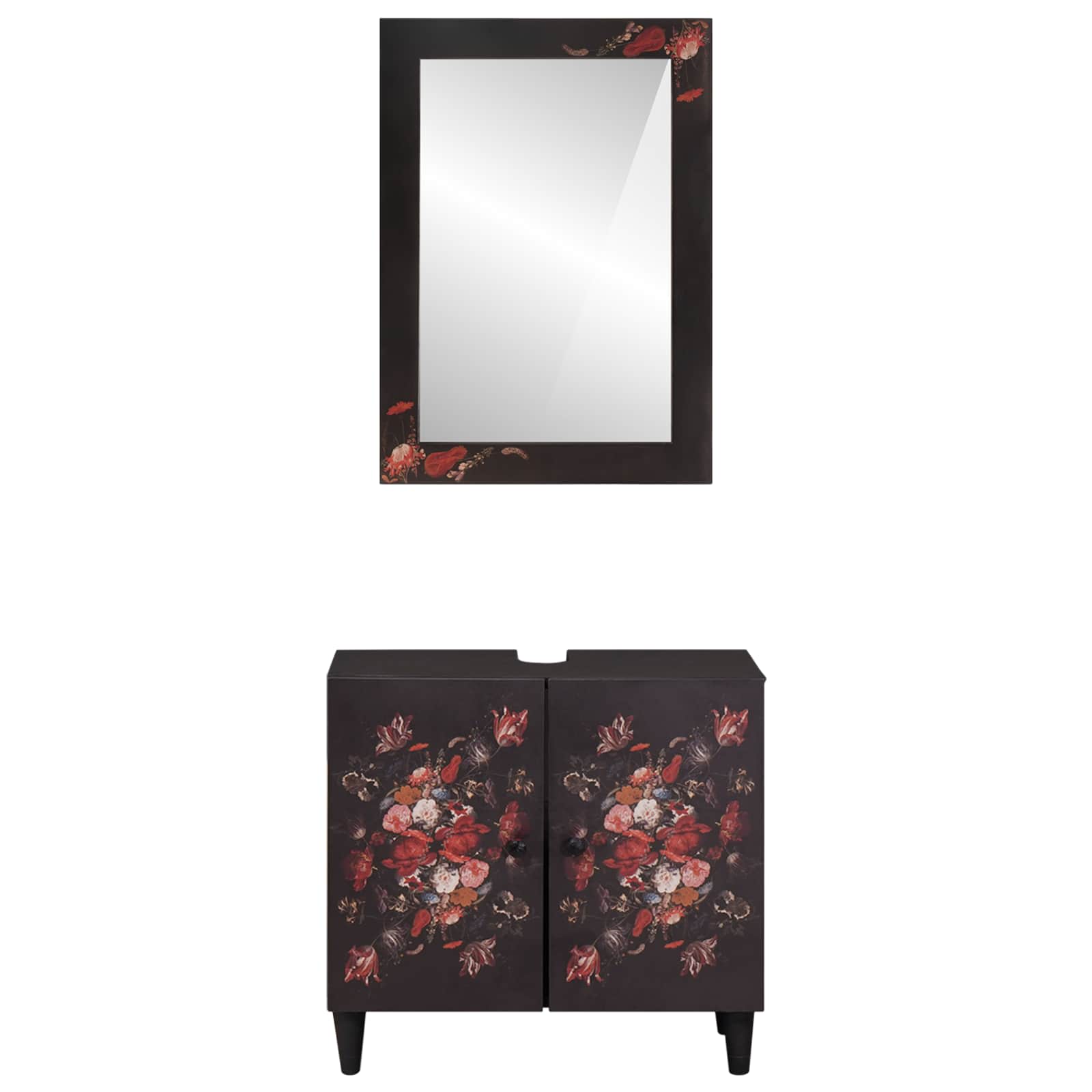 vidaXL Badezimmerschrank-Set Wandmontiert 2 pcs Massivholz Mango