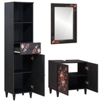 vidaXL Badezimmerschrank-Set mit Schubladen 3 pcs Massivholz Mango