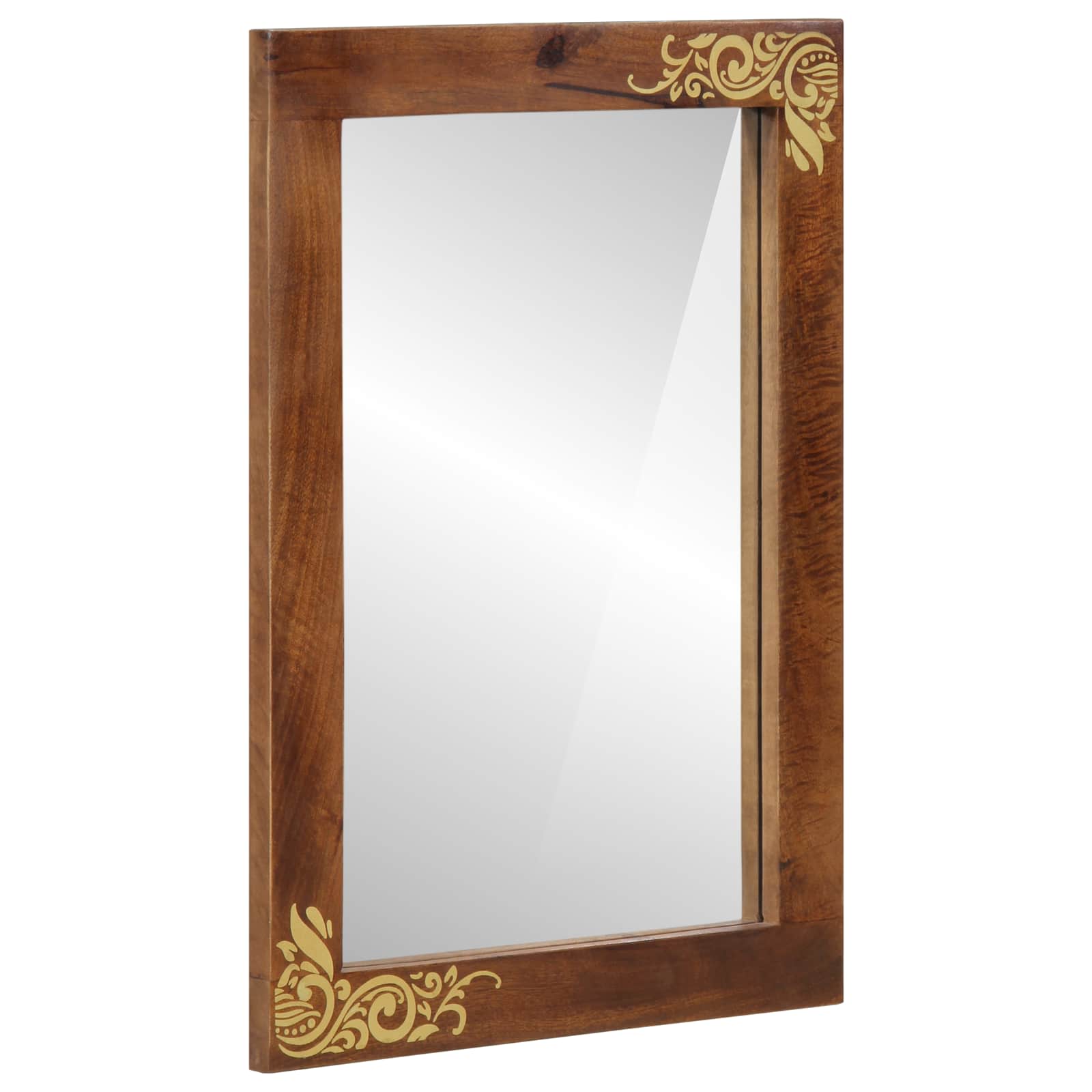 vidaXL Badezimmerschrank-Set mit Tür 2 pcs Honigbraun Massivholz Mango