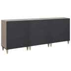vidaXL Badezimmerschrank-Set 3 pcs Grau und Gold 180 x 33 x 75 cm