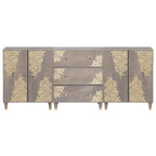 vidaXL Badezimmerschrank-Set 3 pcs Grau und Gold 180 x 33 x 75 cm