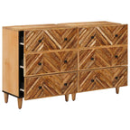 vidaXL Stauraumschränke 2 pcs Braun 60 x 33,5 x 75 cm Massivholz Mango