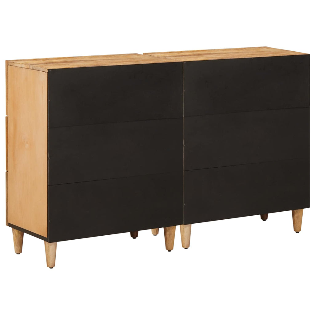 vidaXL Stauraumschränke 2 pcs Braun 60 x 33,5 x 75 cm Massivholz Mango