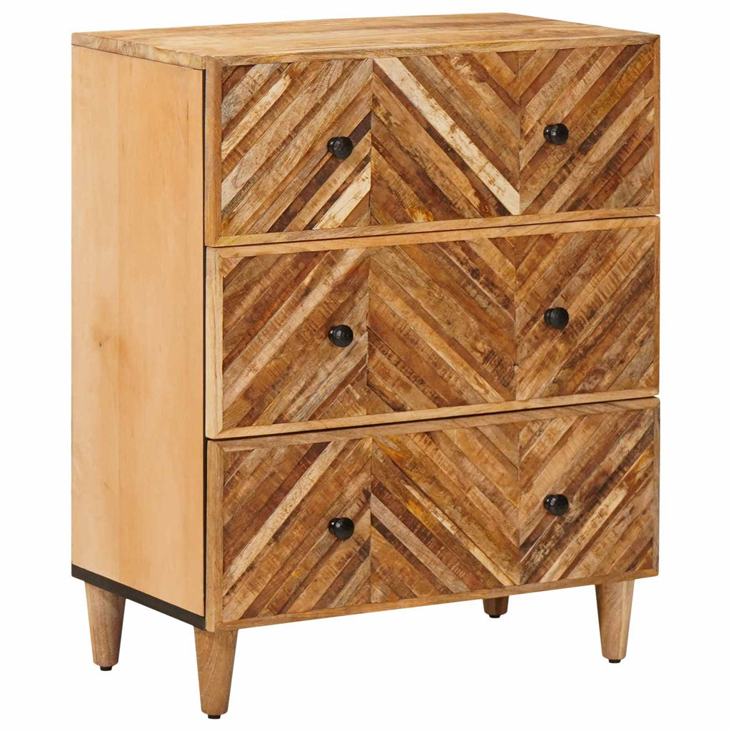 vidaXL Stauraumschränke 3 pcs Braun 60 x 33,5 x 75 cm Massivholz Mango