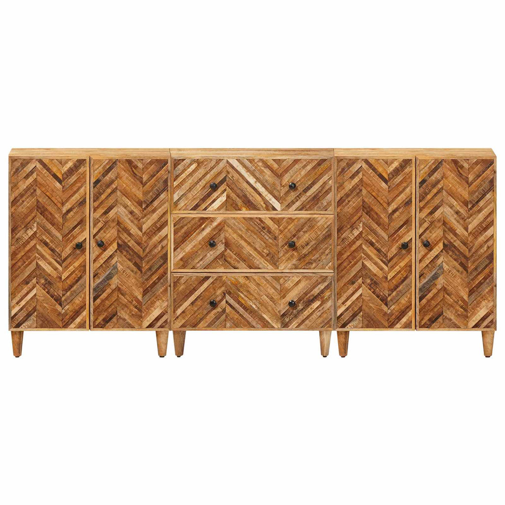 vidaXL Stauraumschränke 3 pcs Braun 60 x 33,5 x 75 cm Massivholz Mango
