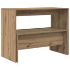 vidaXL 3-tlg. Esstisch und Bank Set Artisan-Eiche Holzwerkstoff