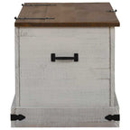 vidaXL Truhe HALDEN Weiß 91x48x47 cm Massivholz Kiefer