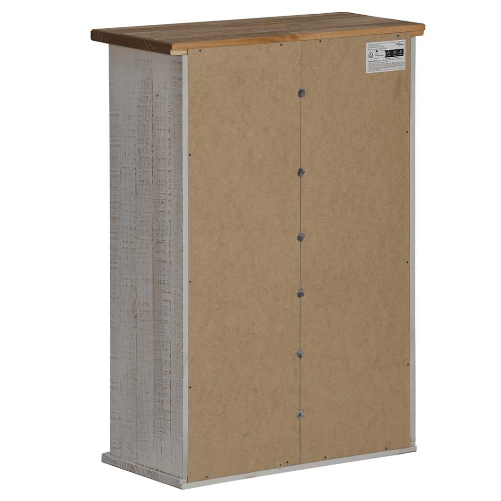 vidaXL Hängeschrank HALDEN mit Schiebetür Weiß 49x22,5x70 cm Kiefer