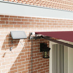 vidaXL Markise Manuell mit LEDs Weinrot 400x300 cm
