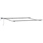 vidaXL Markise Manuell mit LEDs Weinrot 400x300 cm