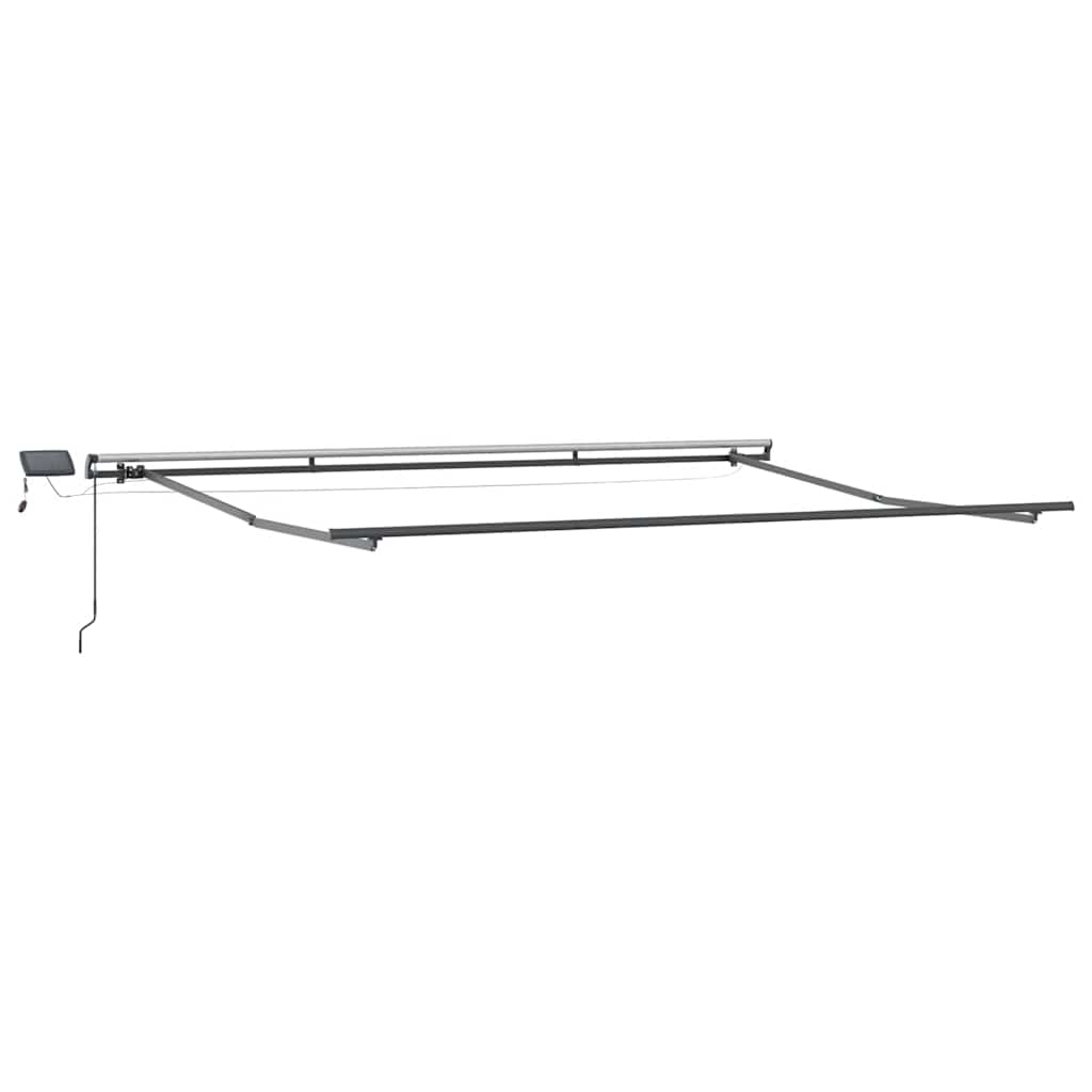 vidaXL Markise Manuell mit LEDs Weinrot 400x300 cm