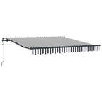 vidaXL Markise Automatisch Anthrazit und Weiß 300x250 cm