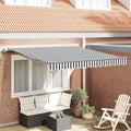 vidaXL Markise Automatisch Anthrazit und Weiß 300x250 cm